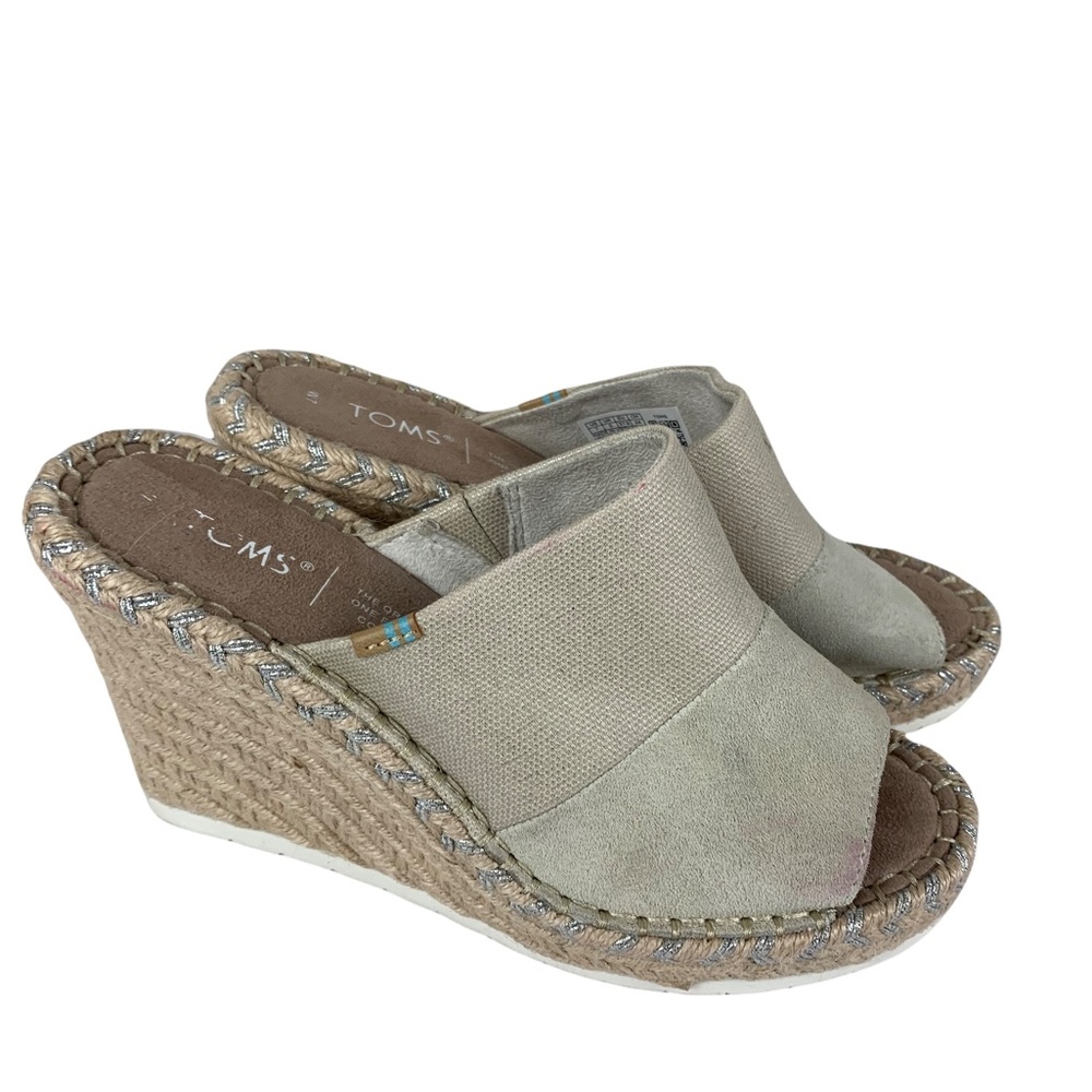 Toms Cream Wedges - Picture 2 of 7